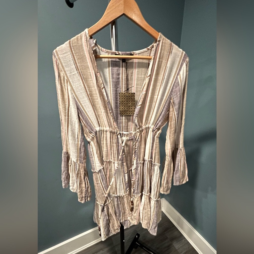 Ladies Multi Color Linen-Like Spiaggia Dolce Cover Up- Small